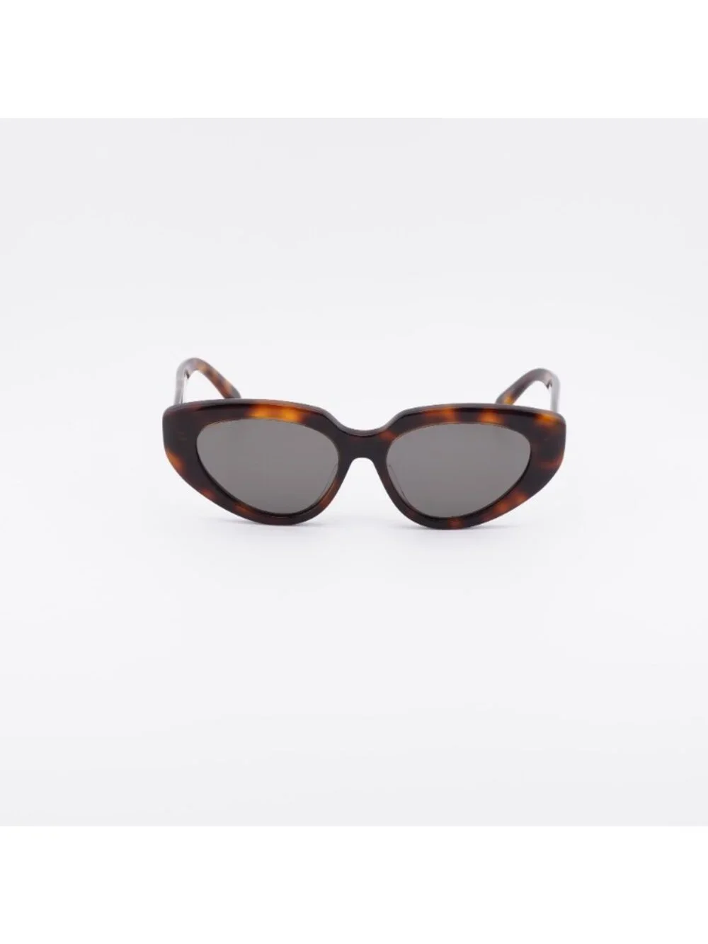 Celine CL40286F 53A Sunglasses Havana Cat Eye Frame, Grey Lenses